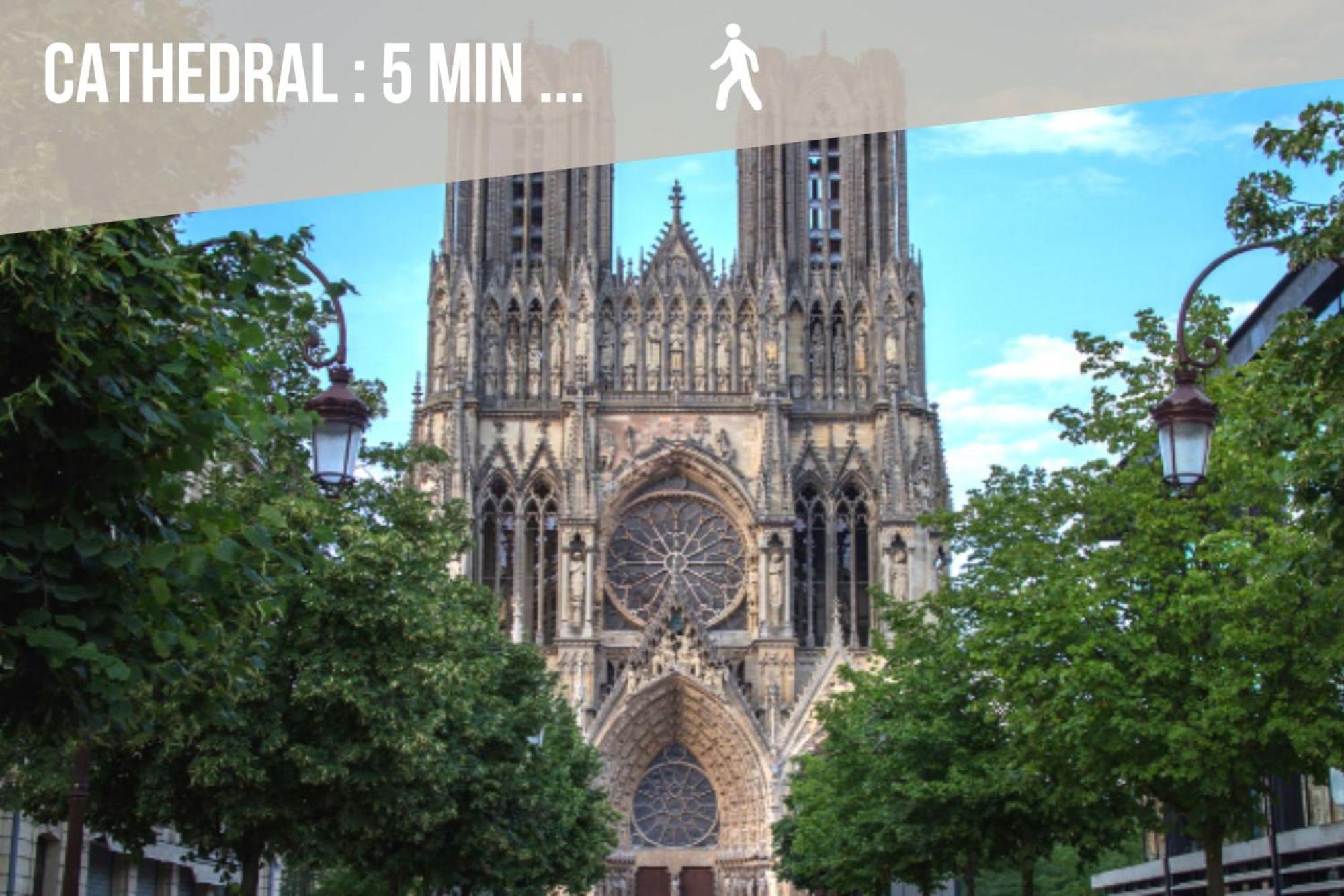Appartamento Centre - Parking - Cathedrale Reims Esterno foto